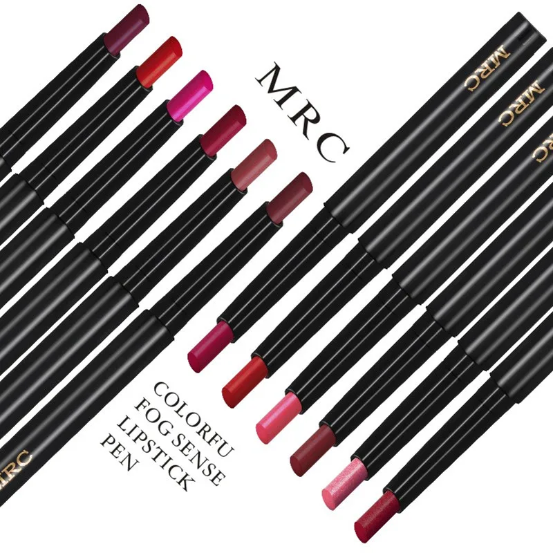 3 шт. в 1 партии Карандаш губная помада 12 цветов водостойкая долговечная красная