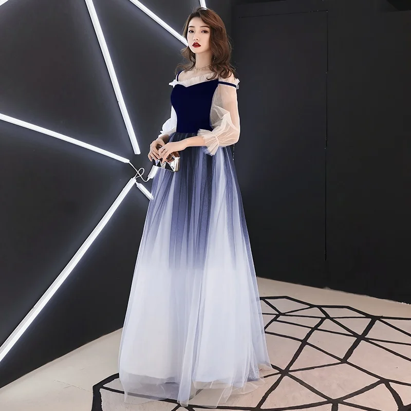 Длинные Выпускные платья женское длинное вечернее платье Элегантные 2018