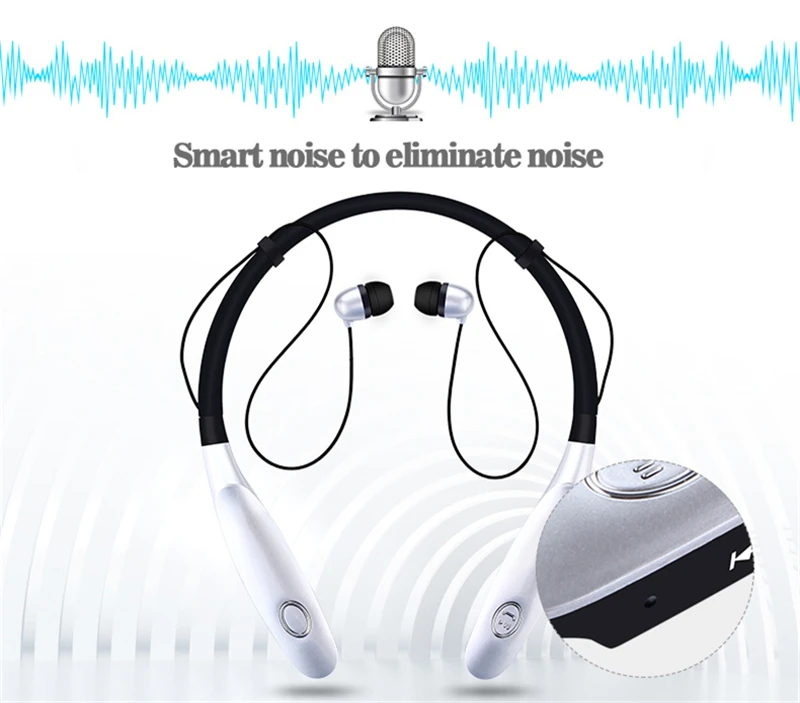 T12 спортивные Bluetooth наушники 3D стерео наушники с шейным ремешком дизайн с микрофоном портативный 350 мАч большой аккумулятор 15 часов работы гарнитура