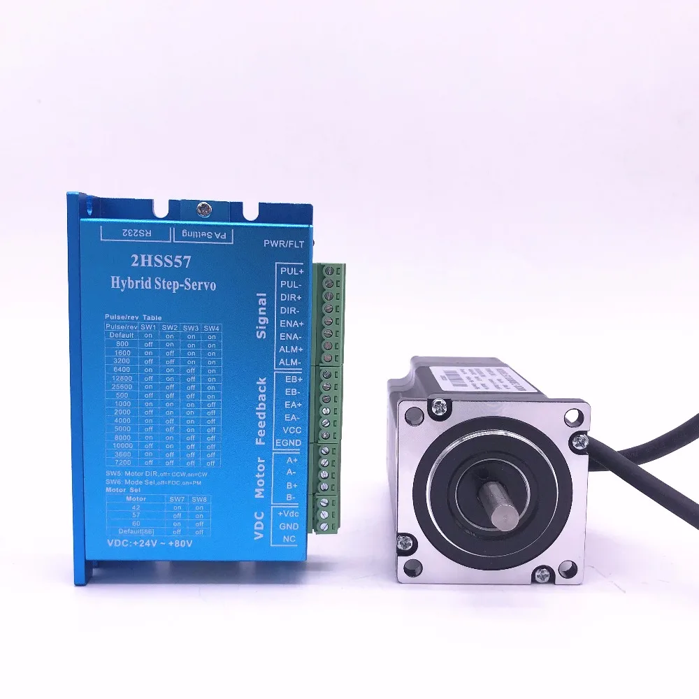 57J1880EC-1000+ 2HSS57 57 замкнутому циклу Nema23 шагового двигателя 2.0N.m мотор Nema 23 гибридный замкнутый контур 2-фазный шаговый мотор драйвер