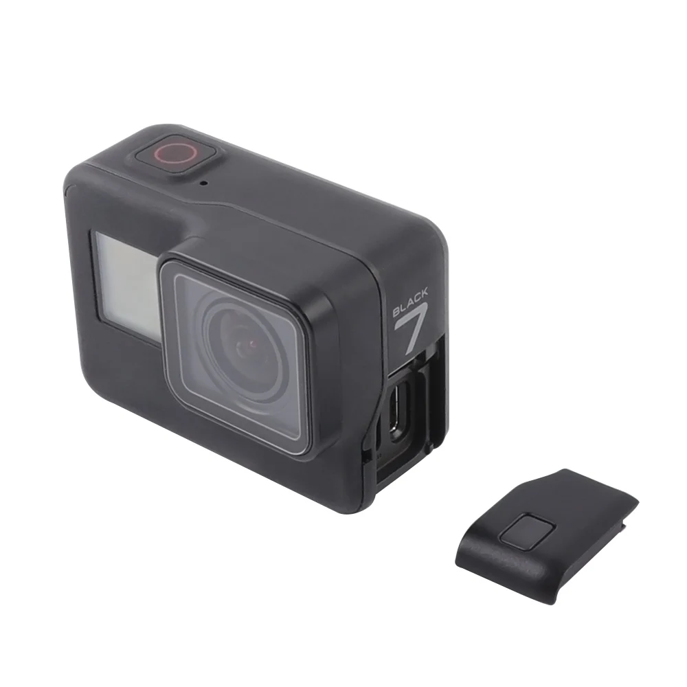 Заменить GoPro корпус Hero 7 черные открытые камера боковое отверстие чехол сменный USB