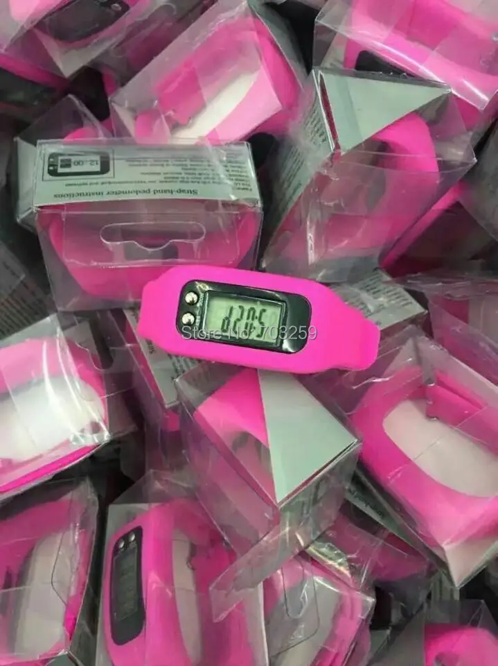 Новый красочный силиконовый фонарик мерцающие функциональные полосы шагомер