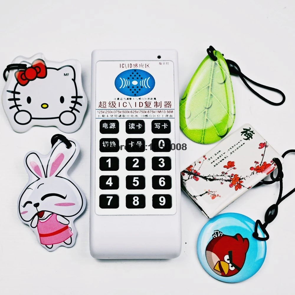 NFC RFID 13,56 МГц 125 кГц IC ID копир 9 Частотный Дубликатор Cloner Reader Writer+ 5 шт 125 кГц T5577 перезаписываемая метка