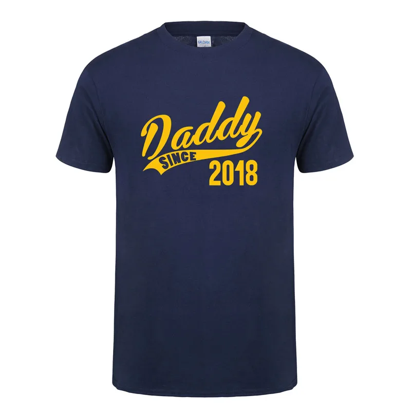 Omnitee Новый Daddy Since 2018 футболка для мужчин повседневные хлопковые футболки с