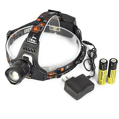 Zoomable 2500LM XML L2 из светодиодов фары головного света мини факел USB лампа + 2 х 18650