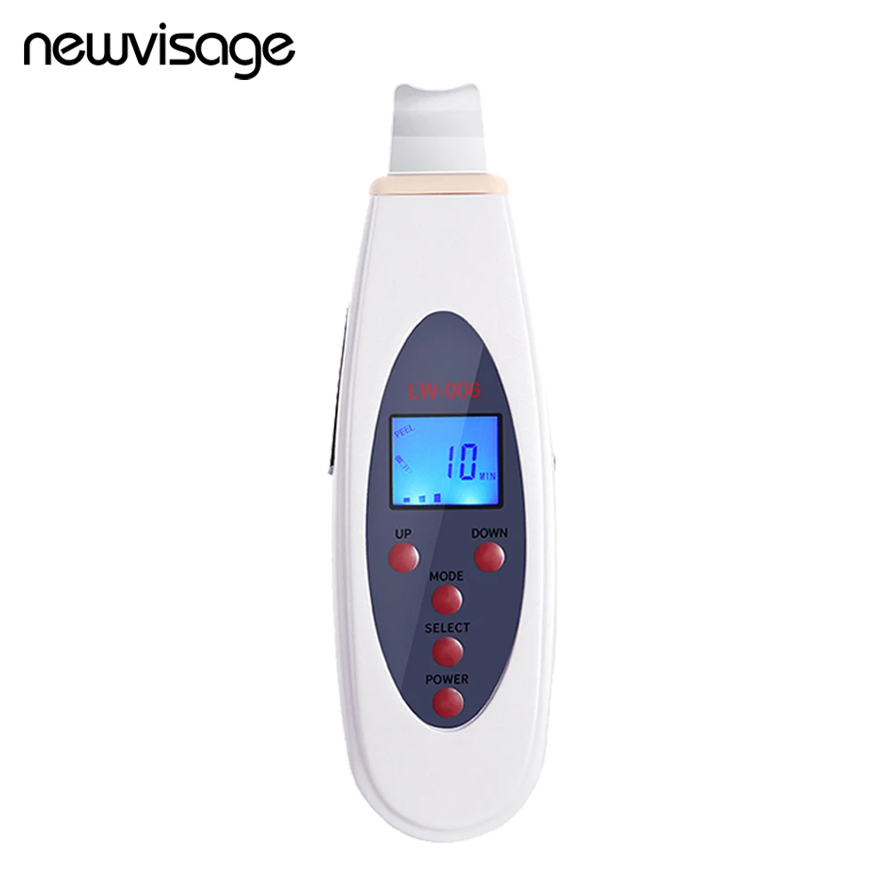 

25KHz Ultrasonic Skin Scraper Deep Cleaneing Exfoliator Blackhead Remover Sonic Facial Cleanser Scrubber Face Massage Machine