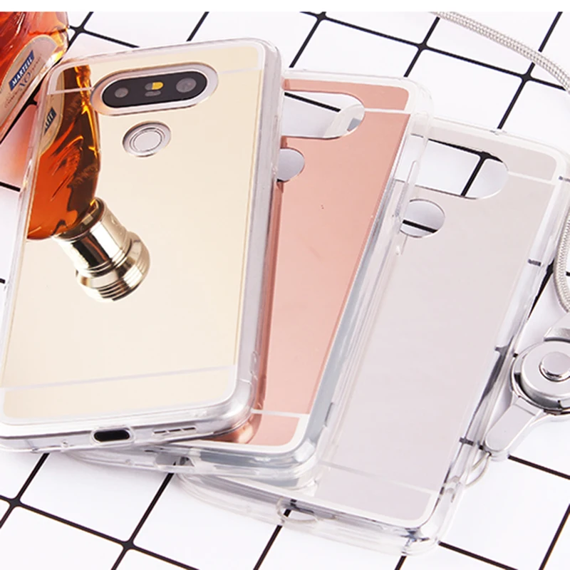 Оригинальный модный Ультратонкий силиконовый зеркальный чехол для LG G5 G6 V10 V20 V30