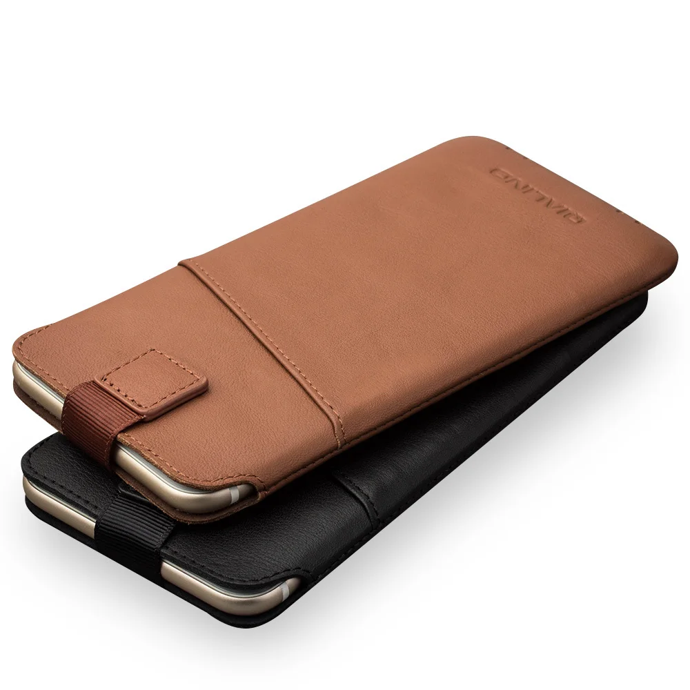 Qialino Universal Bag for Mobile Phone Leather Pouch Quality Case Multi-size Optional Bags | Мобильные телефоны и
