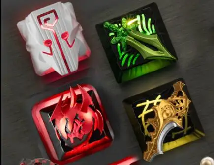 ZOMO dota2 тема 3D металлический ключ колпачок, топор, Бабочка, меч и дракон сердце, механическая клавиатура колпачки, Брелок фигурка, 1 шт - Цвет: 1 kit