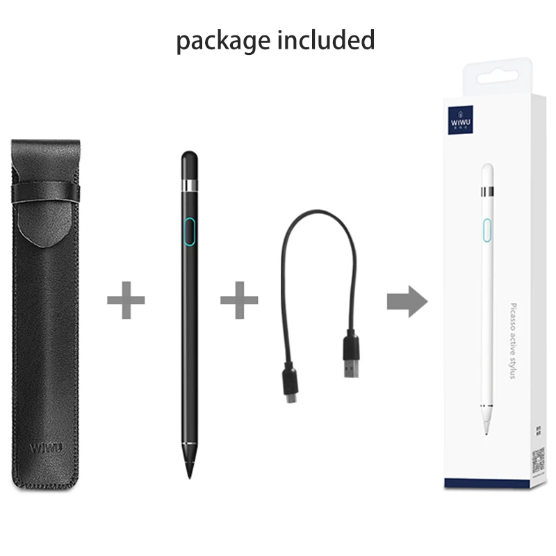 WIWU high precision Stylus pen for Apple iPhone iPad Rechargeable stylus compatible Android IOS equipment Pencil Capacitive | Компьютеры и