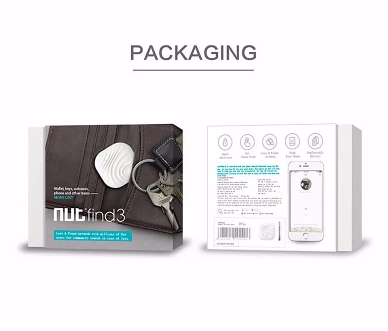 Nut 3 Mini Smart Tracker Nut3 Bluetooth GPS Finder Противоугонная сигнализация напоминание о потере