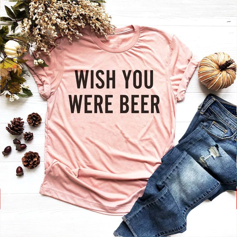 Wish you were пиво футболка Hipster воскресенье Funday унисекс выходные Vibes Stylisy день питьевой