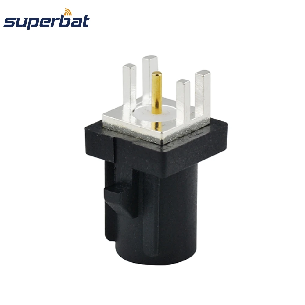 Superbat 10 шт. Fakra A Plug PCB монтажный штекер автомобильный разъем Черный/9005 радио для