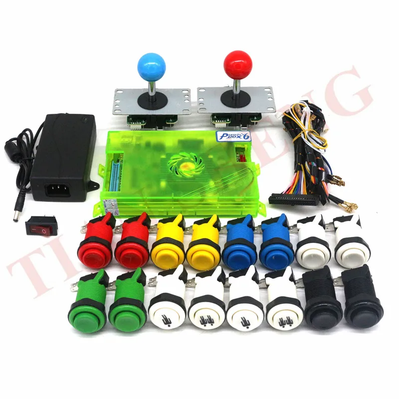 

2 Player DIY Arcade Kit Pandora box 6 1300 in 1 game board and 5Pin joystick American HAPP Style Push Button for Arcade Machine