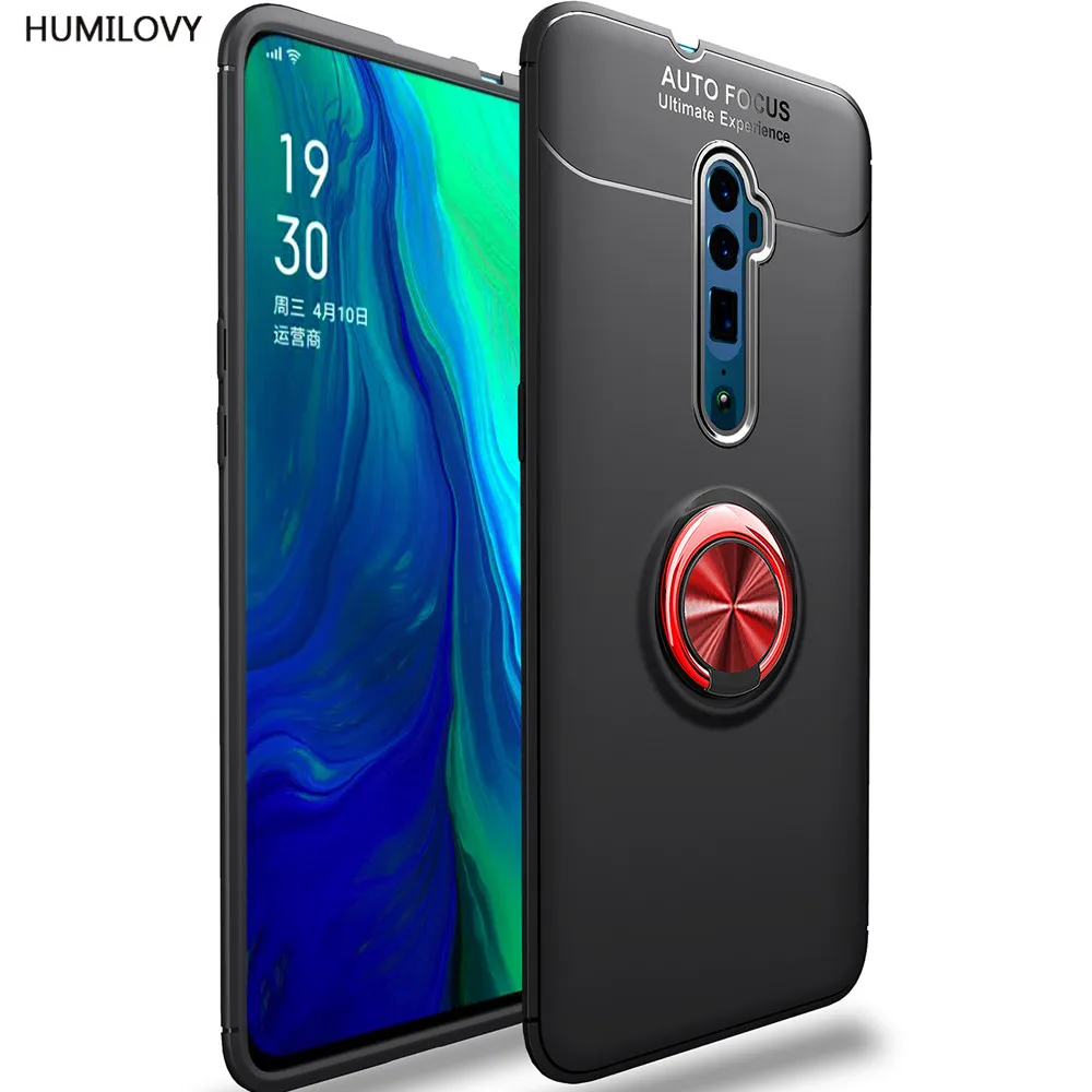 Чехол для Capa Oppo Reno 10X Zoom с кольцом на 360 градусов автомобильный Магнитный чехол