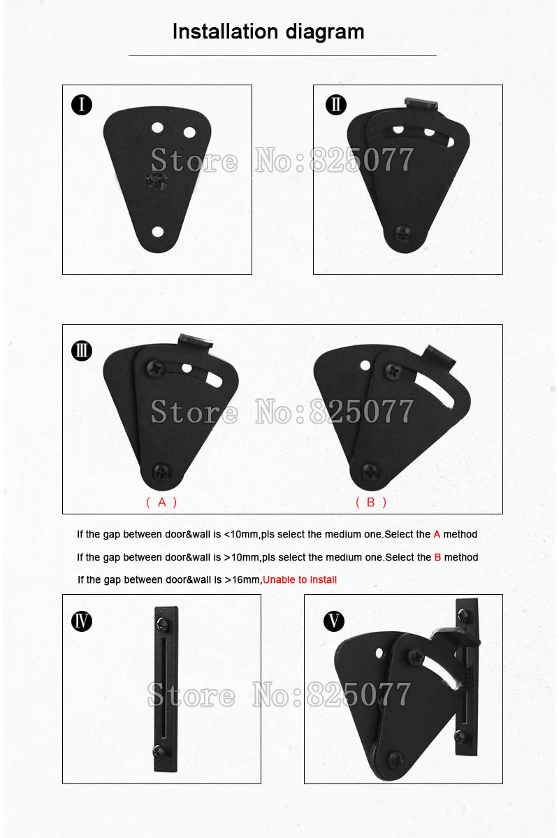 

1PCS New Style Black Pull Door Sliding Barn Door Gate Lock Wood Door Latch ED47