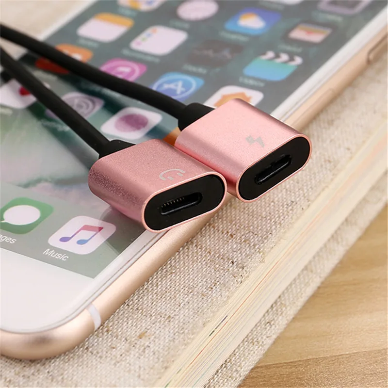 Аудиоадаптер с двойным разъемом для iphone 7/8/X Plus iOS 12 зарядка музыкального звонка