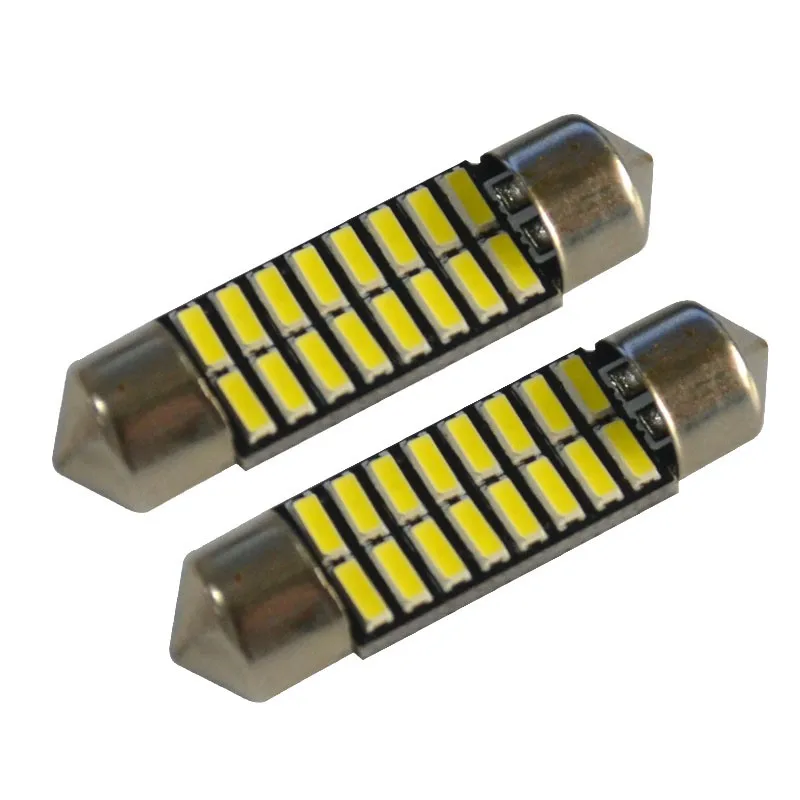 10 шт. C5W Led 4014 16 SMD 12 В Внутреннее освещение 31 мм 36 39 41 Гирлянда Купольные лампы Свет