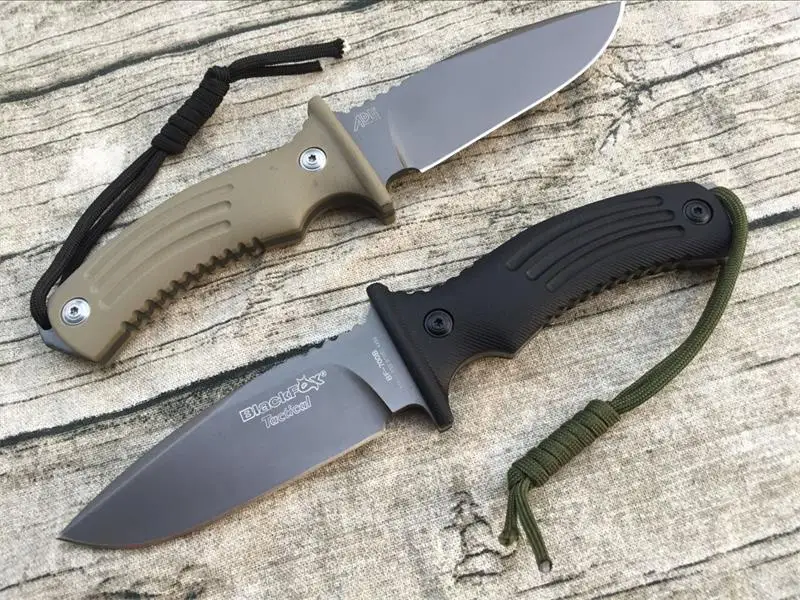 Открытый нож с фиксированным лезвием лисой D2 лезвие G10 Ручка для выживания