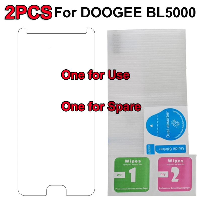 2 шт. защитная пленка для экрана Doogee BL5000 9H 2.5D с защитой от царапин|Защитные стёкла