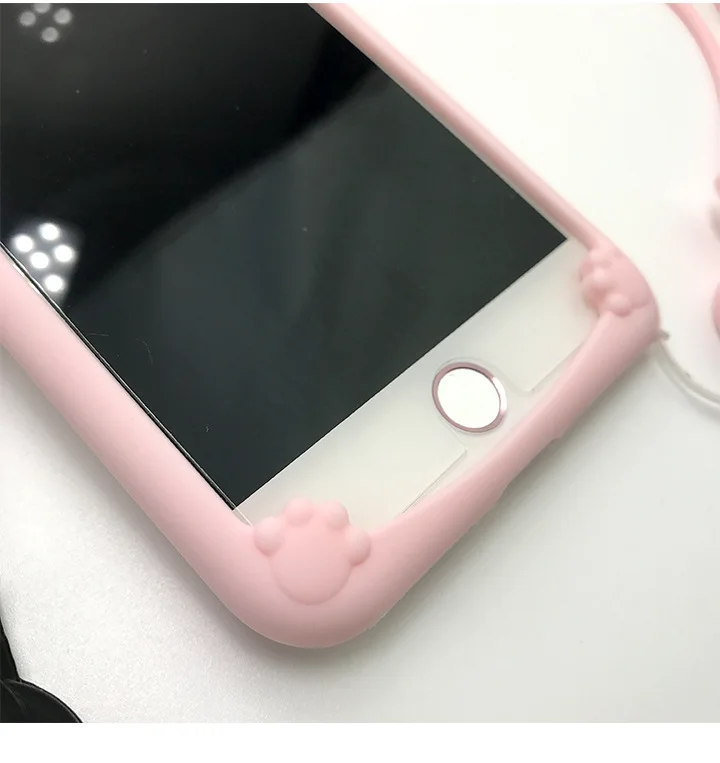 Rabbit Ear For iPhone 7 Plus 6 6s X 8 Case Korea style Cute Animal Silicone Cover Soft Cases Funda |