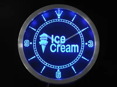 

nc0276 Ice Cream Shop Neon Light Signs LED Wall Clock