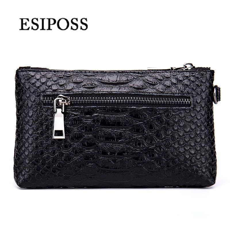 Кожаные женские кошельки Дамский кошелек Длинный аллигатора Элегантный Модный