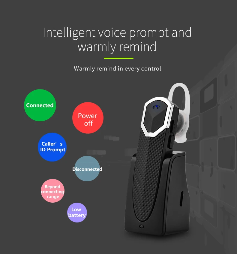 FINEBLUE FT-9 беспроводные Bluetooth наушники для автомобиля Bluetooth гарнитура и портативное автомобильное зарядное устройство с микрофоном для телефона