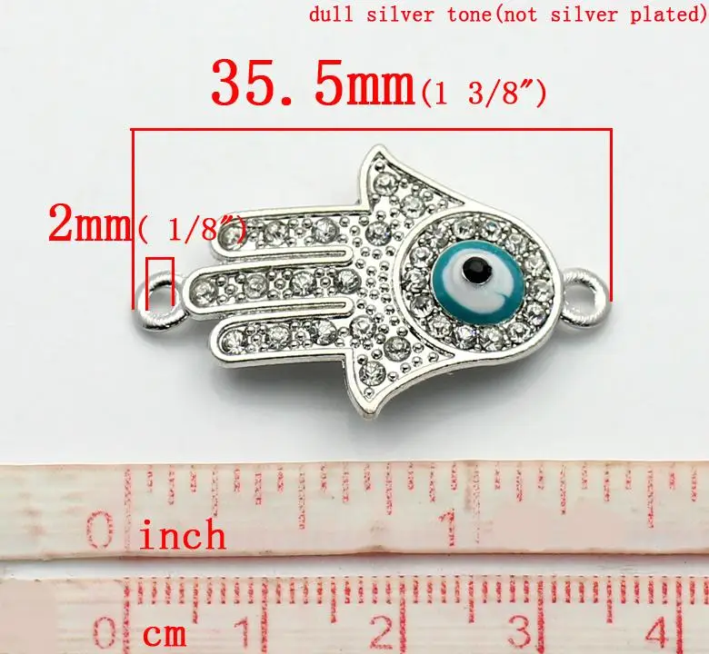 DoreenBeads Φ фурнитура для ручной работы серебряного цвета eyeстразы White Стразы 3 6 см x 22