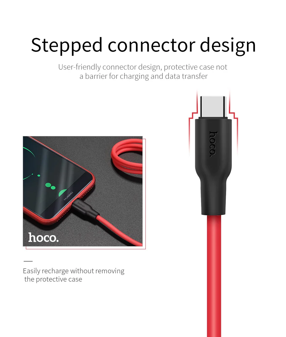 HOCO Micro USB кабель 5V2A Быстрая зарядка кабель синхронизации данных для samsung Xiaomi Tablet экологичный силиконовый usb зарядный шнур Microusb