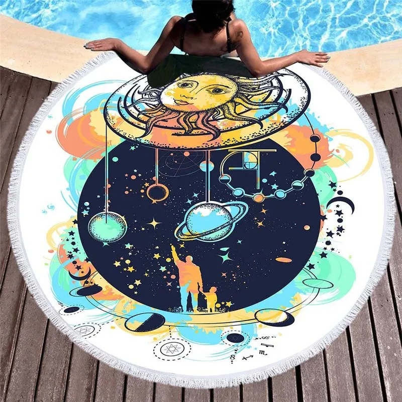 European Stereo Astronaut Cartoon Beach Towel Ancient Greek Mythology Eyes Girl Towels Travel Decorations Picnic Yoga Mat |