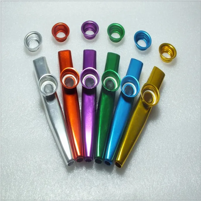 Простой дизайн легкий kazoo алюминиевый сплав металл для гитарного инструмента музыкальный инструмент для любителей музыки 122x26x20 мм