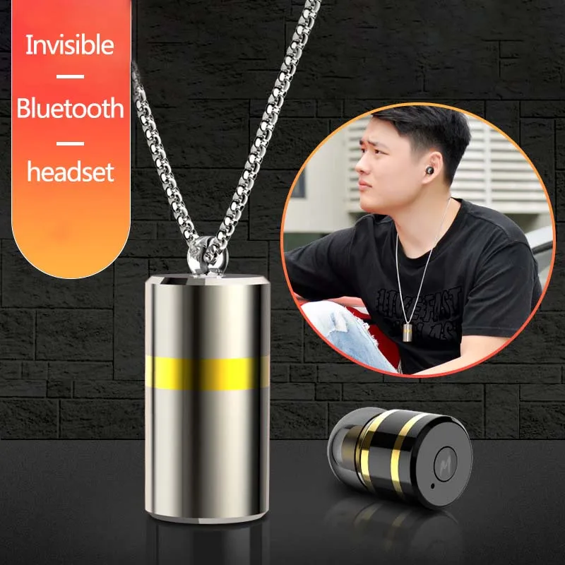 M2 Беспроводные Мини Bluetooth наушники 4,1 стерео наушники микрофон подвесная гарнитура ожерелье беруши металлические для IPhone Xiaomi телефон
