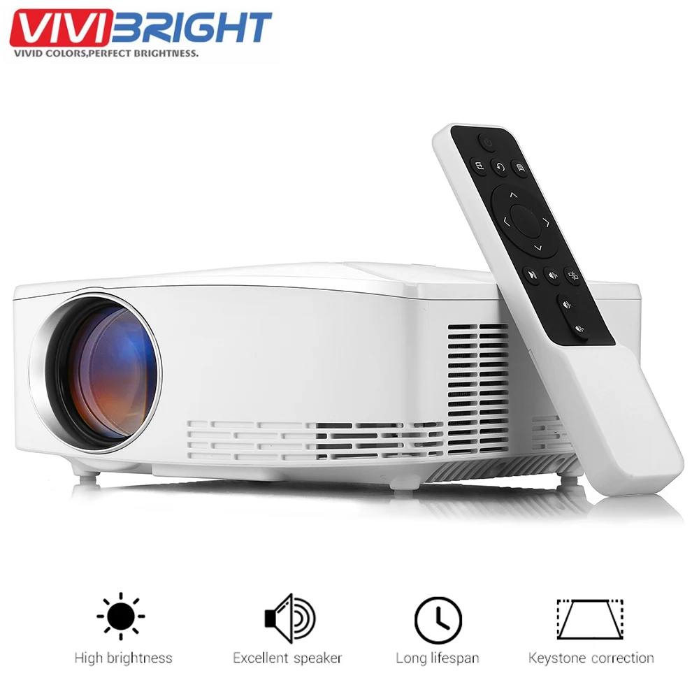 VIVIBRIGHT C80 ЖК проектор домашний кинотеатр 1500 люмен 1280x720 P Встроенный динамик