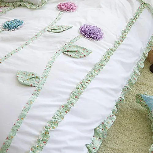 Комплект постельного белья с трехмерными цветами для девочек феи корейское