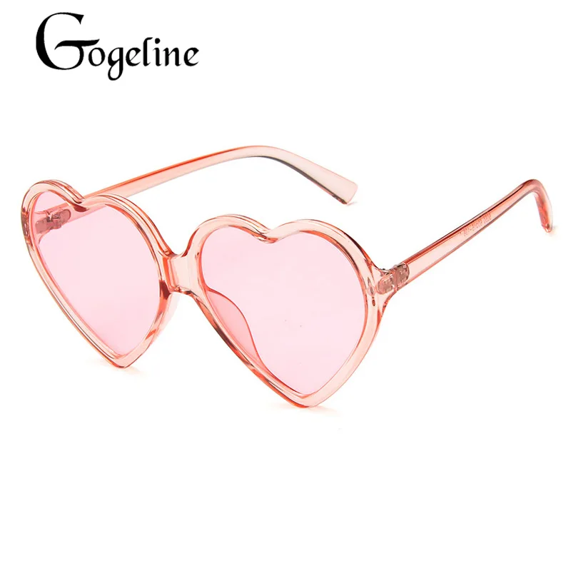 Pink Женские солнцезащитные очки Love Heart, модные милые сексуальные ретро очки кошачий глаз, винтажные недорогие солнцезащитные очки, красные, фиолетовые, чайные, UV400 линзы для женщин - Цвет линз: Pink