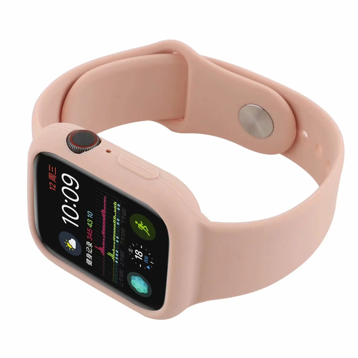 Силиконовый браслет ремешок и ударопрочный чехол для apple watch 4 44/40 мм наручных ремешка защитный бампер для наручных часов iwatch серии, версия 1, 2, 3, ремешок 42/38 мм