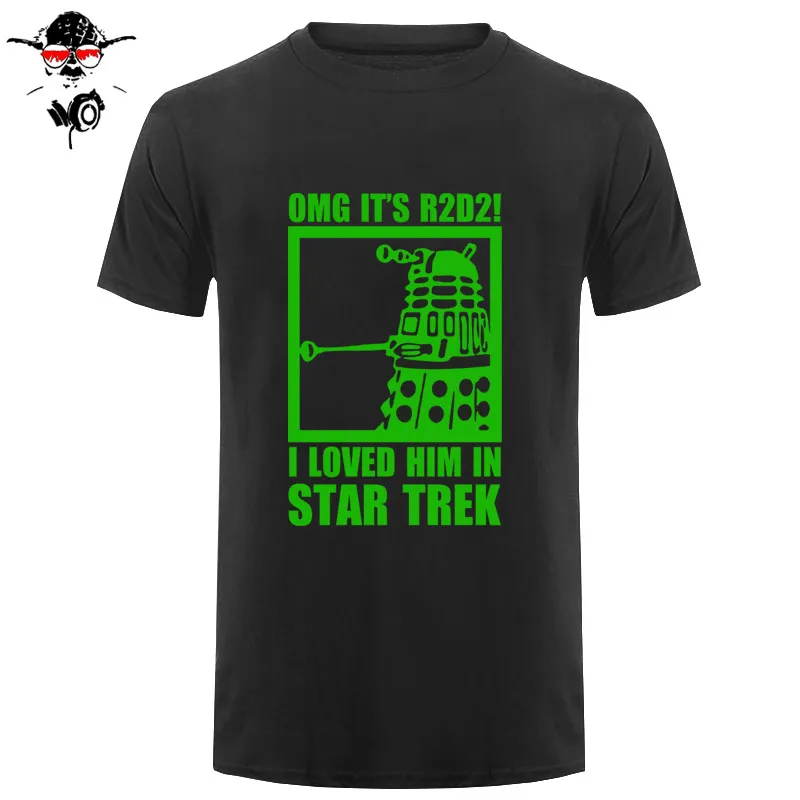 Новая летняя забавная футболка OMG It's R2D2 далек Звездные войны Dr Who Trek хлопковая футболка для мужчин - Цвет: 11