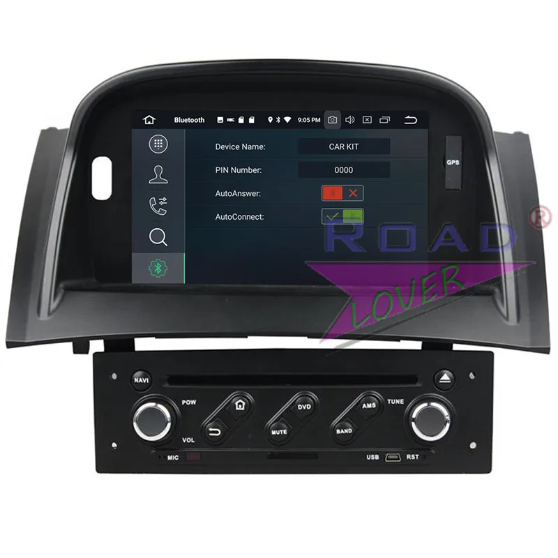 Автомобильный DVD-плеер Roadlover 7 дюймов Android 9 0 для Megane II 2004-2009 стерео GPS-навигация