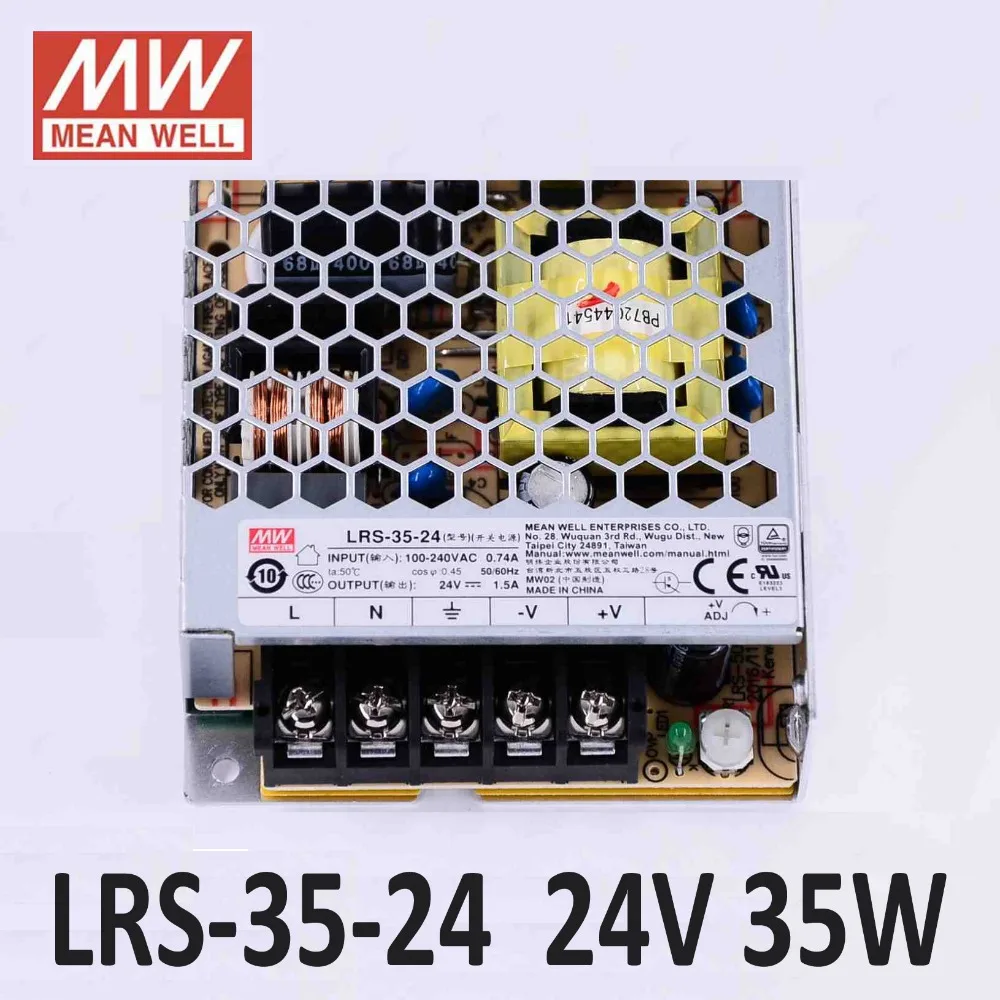 

Hot sale Meanwell LRS switch power supply 90-132V/180-264V AC to 5V/12V/24V/36V/48V DC LRS-35 single output 35W power supply