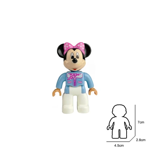 Minnie Русалка Микки Маус Минни Супермен Фигурки большого размера строительные блоки персонаж совместим с Duplo кирпич детская игрушка - Цвет: Minnie