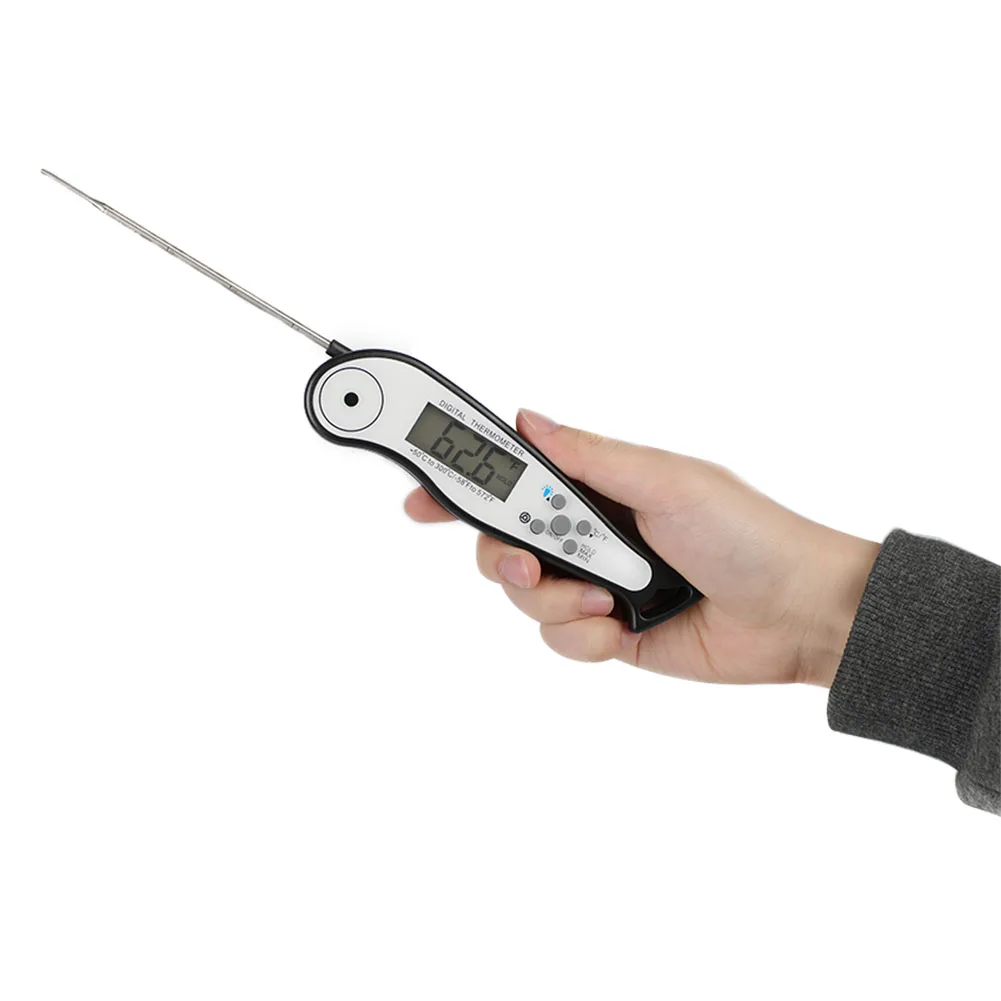 Grill Kitchen LCD Digital Meat Backlight Thermometer Alarm Cooking Household BBQ Instant Read Foldable Probe Waterproof Auto Off | Дом и сад