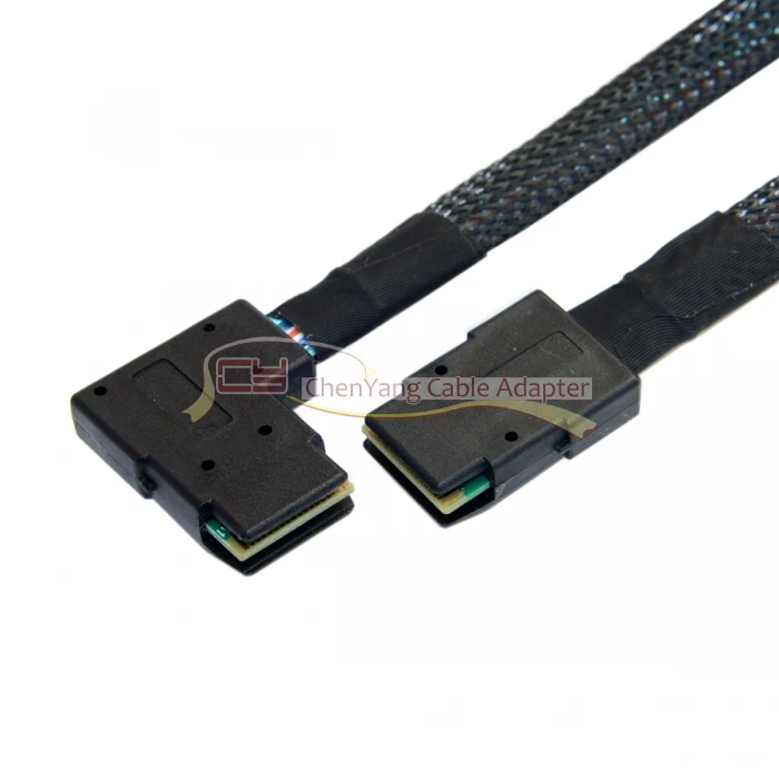 Ультра тонкий плоский левый Угловой 90 градусов мини SAS 36pin SFF-8087 до 8087 данных Raid