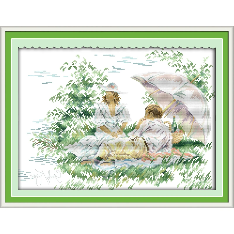 Everlasting Love Picnic китайские наборы крестиков экологичный хлопок чистый Печатный 11CT DIY