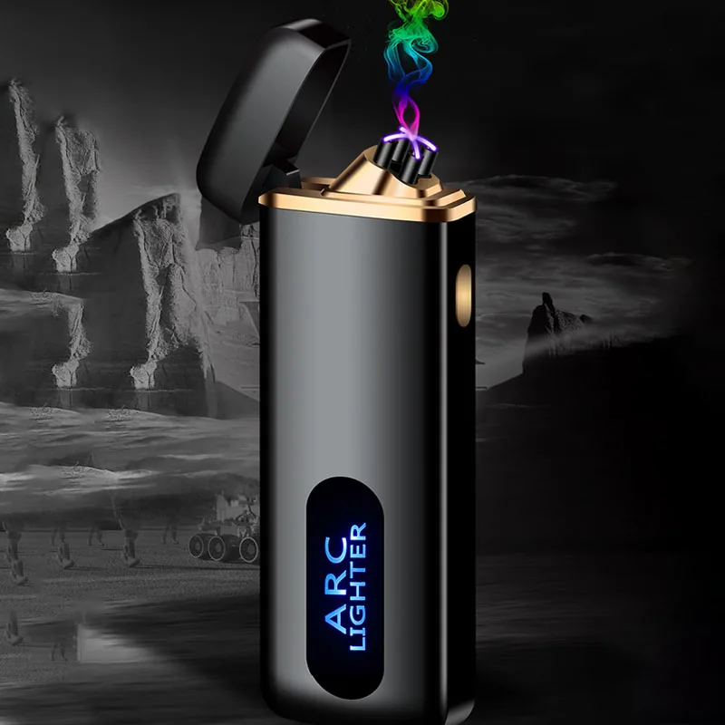 Новинка ветрозащитная USB Зажигалка для зарядки сенсорная Индукционная двойная