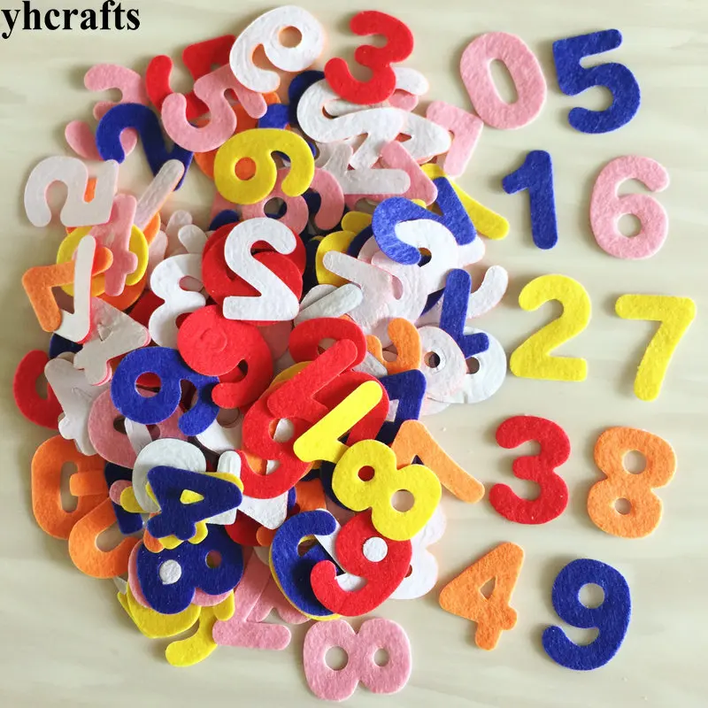 150PCS numbers 150 шт./LOT.A-Z Ткань наклейки, Алфавит Письмо наклейка из сукна научить свой собственный цвет английский самообучения детский сад ремесла OEM - Цвет: 150PCS numbers