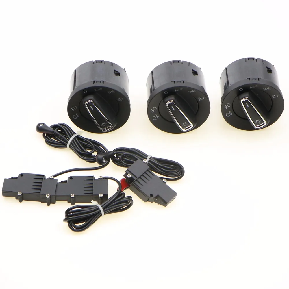 3 Set Original Car Headlight Control Knob Switch + Adjust HeadlampSensor Module For  VW Golf MK7 5GG 941 431 D 5GG 941 431D