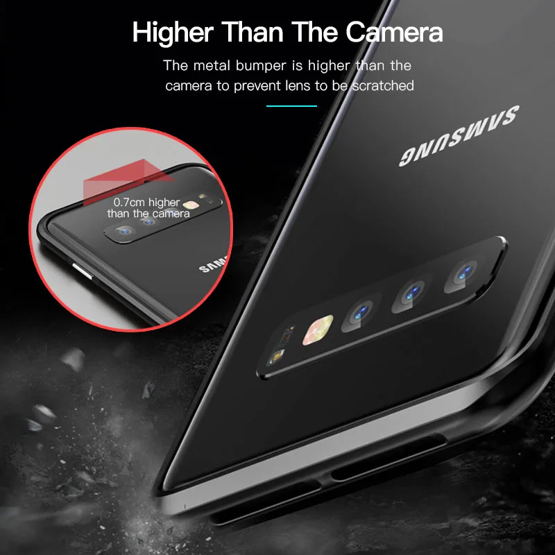 Изогнутый металлический чехол-бампер LUPHIE для samsung Galaxy S10 Plus S10e, алюминиевый бампер для samsung S10 Plus S10e, роскошный чехол s