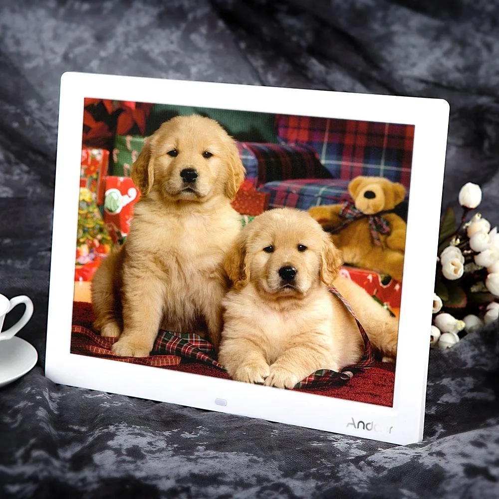15 ''HD TFT LCD 1024*768 Цифровая фоторамка Будильник MP3 MP4 киноплеер цифровая с пультом