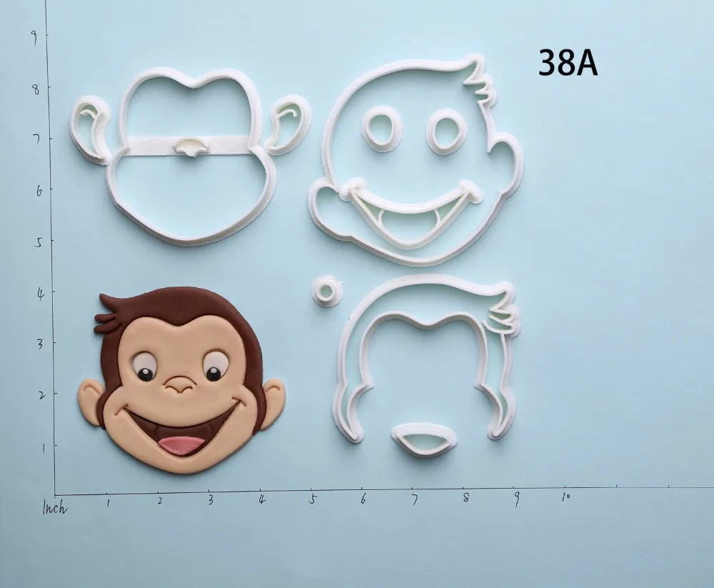 Знаменитый фильм Любопытный Джордж резак печенья набор на заказ 3D Печатный